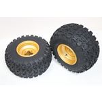 NEW 20 x11x9 rear tires + wheels rims HONDA 450r 400EX 300EX TRX250r GOLD ########