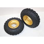 NEW 21x7x10 front tires + wheels rims HONDA 450r 400EX 300EX TRX250r GOLD 1