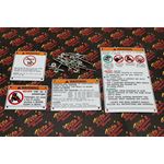 Yamaha warning decals stickers labels ALUMINUM BACKED Raptor Blaster BANSHEE