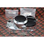 NEW POLISHED Banshee clutch engine cover OEM FACTORY + OEM inserts + bolt kit