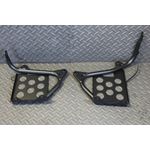 NEW Black Heel Guards footrest Yamaha Banshee left right nerf bars plastics