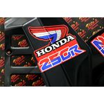 Radiator Shrouds tank plastic guards Honda ATC250R 1985 1986 BLACK + sticker kit82