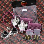 2 x 28mm carburetor + throttle cable carbs Banshee K+N filters + intakes jet kit 1