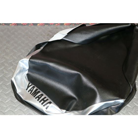 NEW SEAT COVER ONLY Yamaha Banshee cover BLACK TEXTURE + SILVER + LETTERS