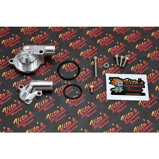 Vitos Billet water pump housing cover inlet outlet Yamaha Raptor 700 700R silver ########