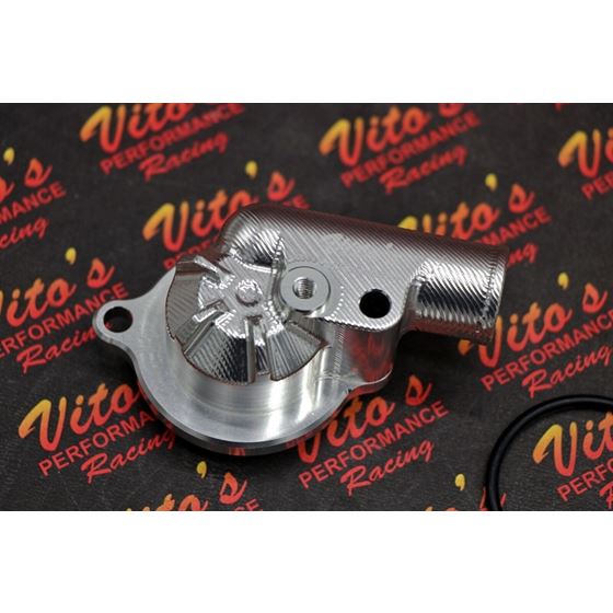 Vitos Billet water pump housing cover inlet out-3