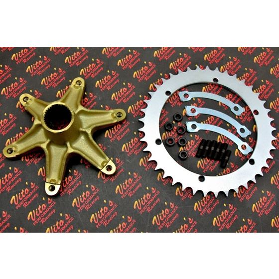 Vito's sprocket hub Banshee / Blaster + studs + nuts + locks + sprocket 38 tooth 1