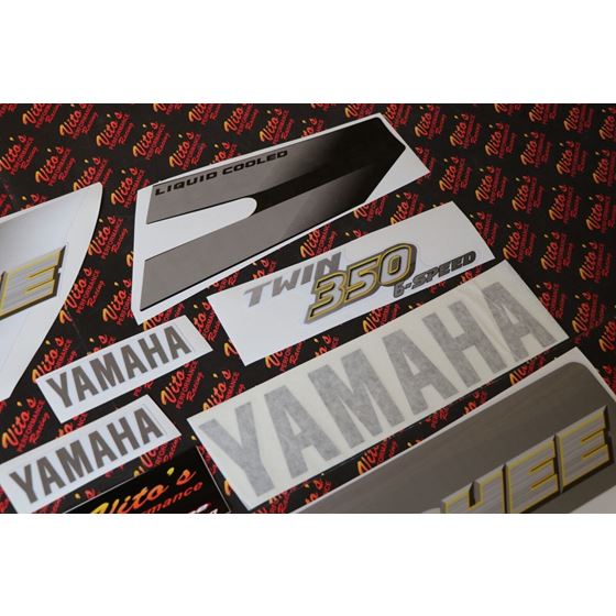 Vito's vinyl decal graphics kit 14MIL sticker Yamaha Banshee SILVER BLACK 20013