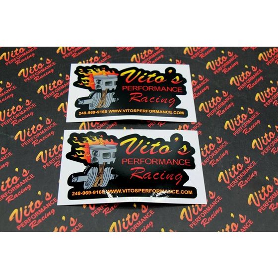 Vito's Performance 2 X Vito's Performance Sticker Set Kit Flaming Piston Crank 5