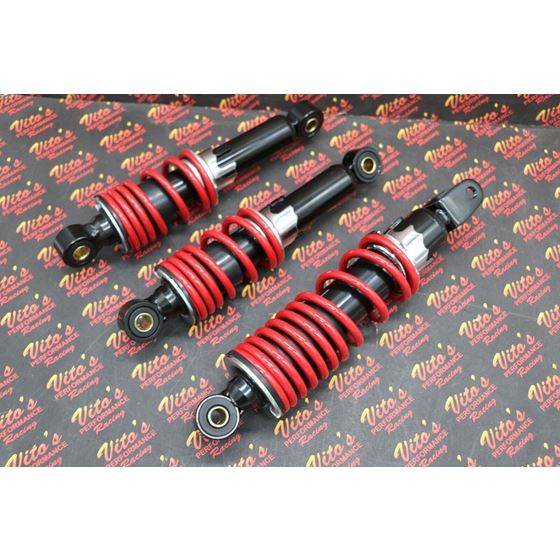 NEW SHOCKS Front + Rear Suzuki LT50 LT80 Quadrunner Quadsport 1983-2005 RED 1