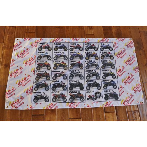 Vito's cloth fabric banner flag Yamaha Banshee year color scheme Poster print1