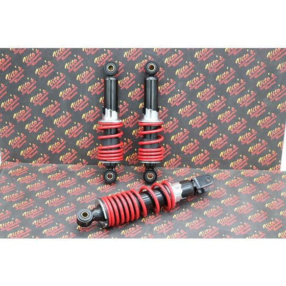 NEW SHOCKS Front + Rear Suzuki LT50 LT80 Quadrunner Quadsport 1983-2005 RED 3