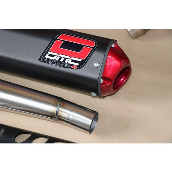 DMC Force-4 Twin Megaphone Comp dual Exhaust YAMAHA RAPTOR 700 2006-20143